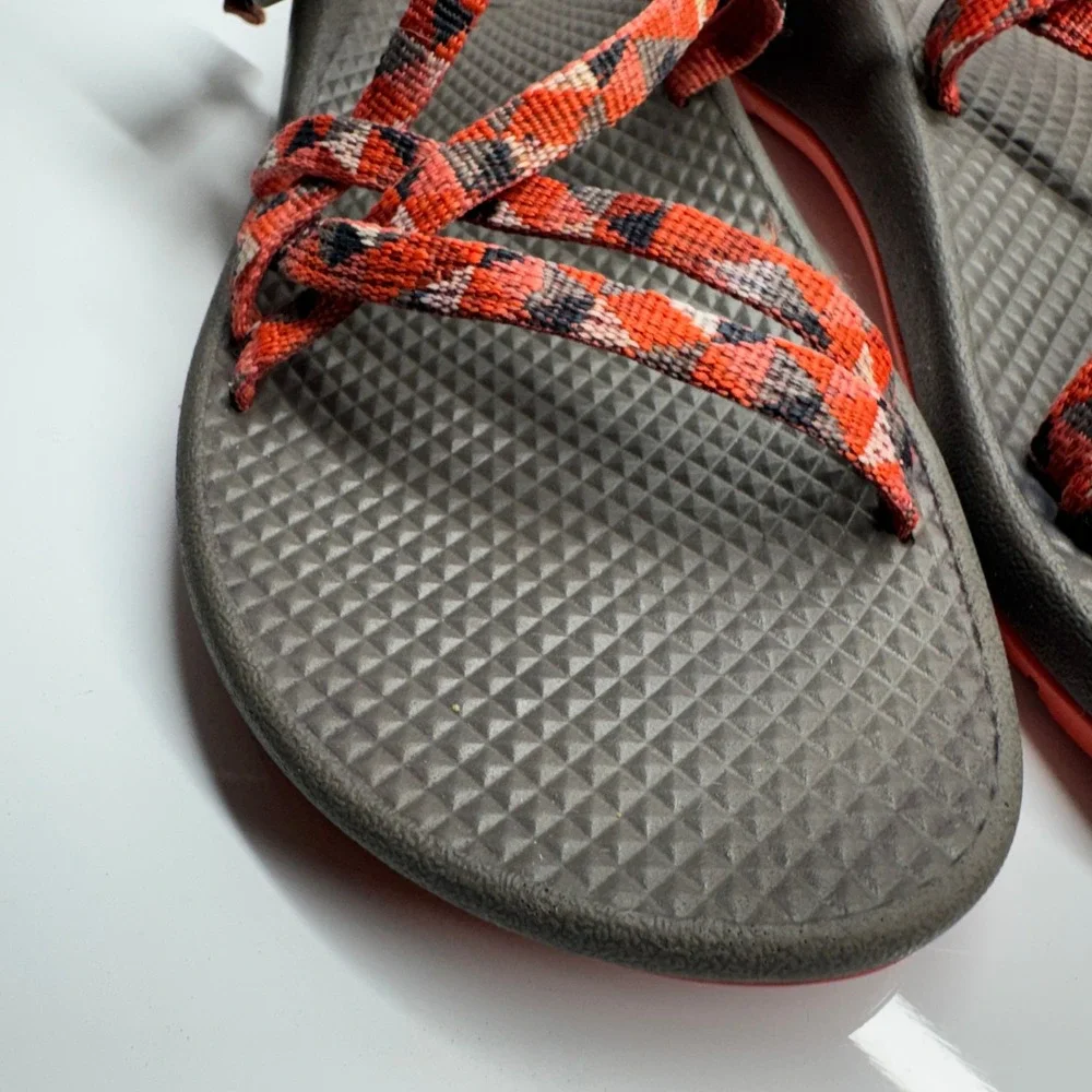 Chaco Z Sandals Youth Rusty Orange Pink Multi Color Strappy Comfort Sport Size 5